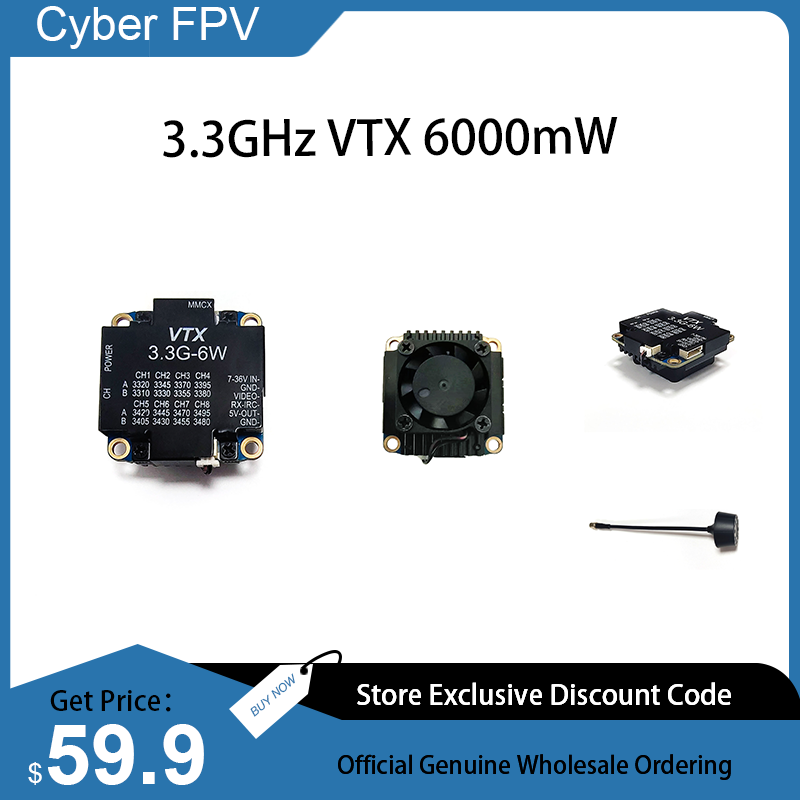 3.3GHz VTX 6W Video Transmitte - Drone Racing Goggles 评论和价格