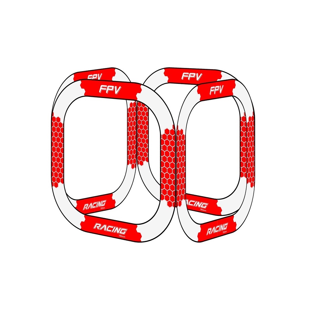 780mm FPV Racing Gate Goal Wit - Drone Racing Flag 评论和价格